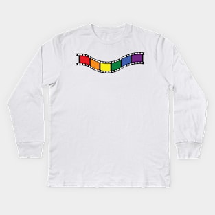 Film Strip - Rainbow Pride Kids Long Sleeve T-Shirt